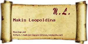 Makis Leopoldina névjegykártya